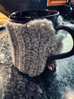 Boho Cup Cozy w/ Adjustable Button Closure - Larger Cup