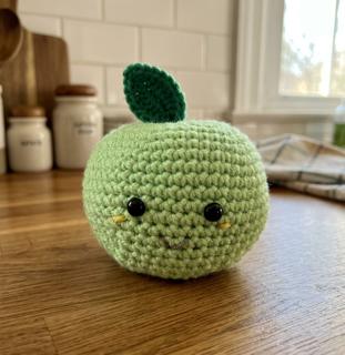 Handmade Crochet Amigurumi Apples – Set of 3