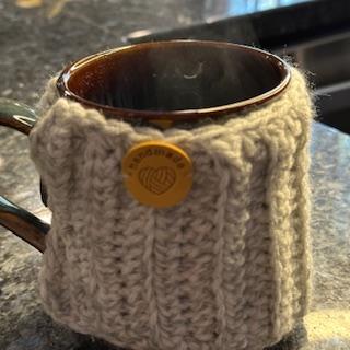 Boho Crochet Cup Cozy with Button Closure