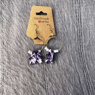 Earrings - Hoops, Bead and Polymer Clay